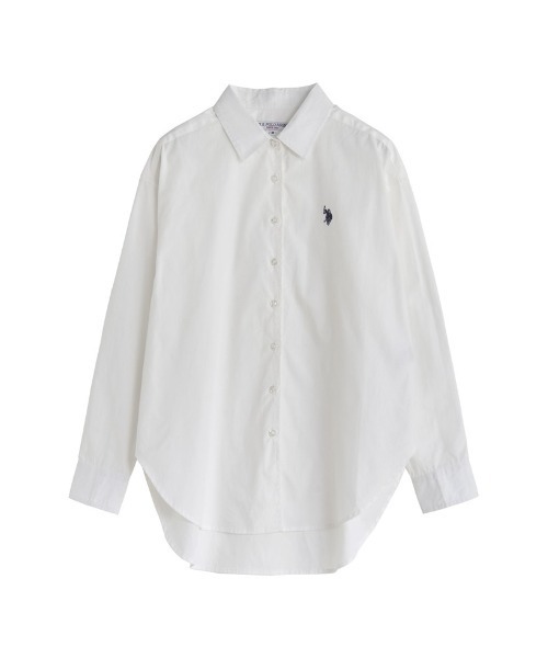 U.S. POLO ASSN.（ユーエスポロアッスン）の「[U.S. POLO ASSN.][別注]レギュラーカラー長袖チュニックシャツ（シャツ/ブラウス・レディース・ブルー/イエロー系/ベージュ/ホワイト/ネイビー系・LARGE/MEDIUM）」の19枚目の写真