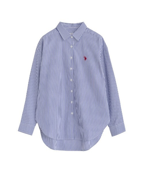 ブラウス シャツ 「U.S. POLO ASSN.」「別注」レギュラーカラー長袖チュニックシャツ レディース セール】[U.S. POLO ASSN.][別注]レギュラーカラー長袖