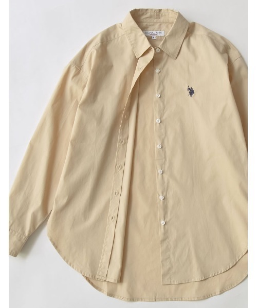 U.S. POLO ASSN.（ユーエスポロアッスン）の「[U.S. POLO ASSN.][別注]レギュラーカラー長袖チュニックシャツ（シャツ/ブラウス・レディース・ブルー/イエロー系/ベージュ/ホワイト/ネイビー系・LARGE/MEDIUM）」の17枚目の写真