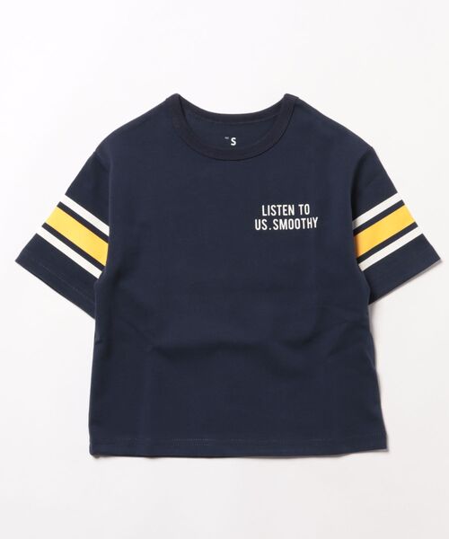 Smoothy（スムージー）の「Smoothy Football Tee / スムージー フットボールTシャツ（Tシャツ/カットソー・キッズ・ホワイト/ヘザーグレー/ネイビー・LARGE/MEDIUM/SMALL/X-LARGE）」の17枚目の写真