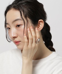 螺旋パール調リング