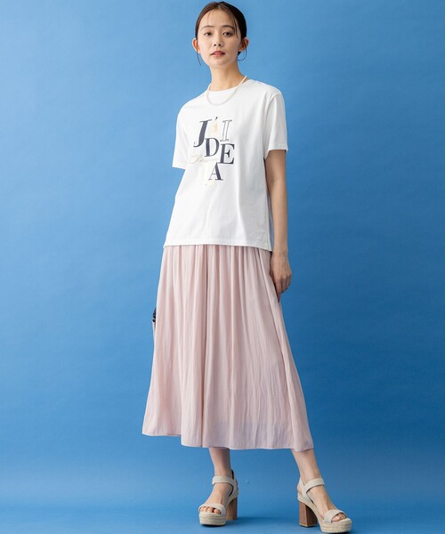 組曲 L(クミキョク オオキイサイズ)の「ロゴ Tシャツ(Tシャツ/カットソー・レディース・アイボリー系/グレー系・5/6/7)」の9枚目の写真