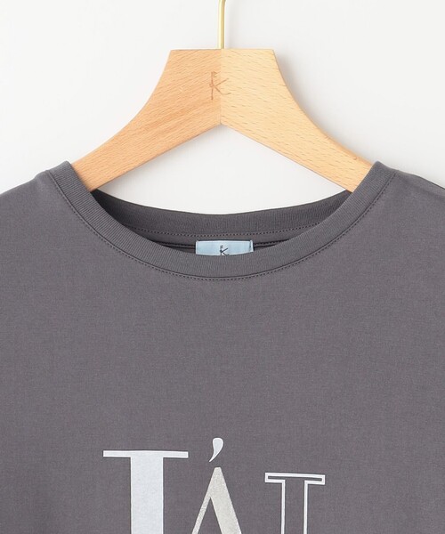 組曲 L(クミキョク オオキイサイズ)の「ロゴ Tシャツ(Tシャツ/カットソー・レディース・アイボリー系/グレー系・5/6/7)」の15枚目の写真