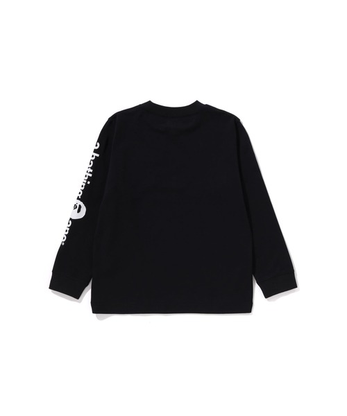 A BATHING APE(アベイシングエイプ)の「BUSY WORKS POCKET LS TEE(Tシャツ/カットソー・キッズ・ホワイト/ブラック・90/100/110/130/140/120)」の4枚目の写真