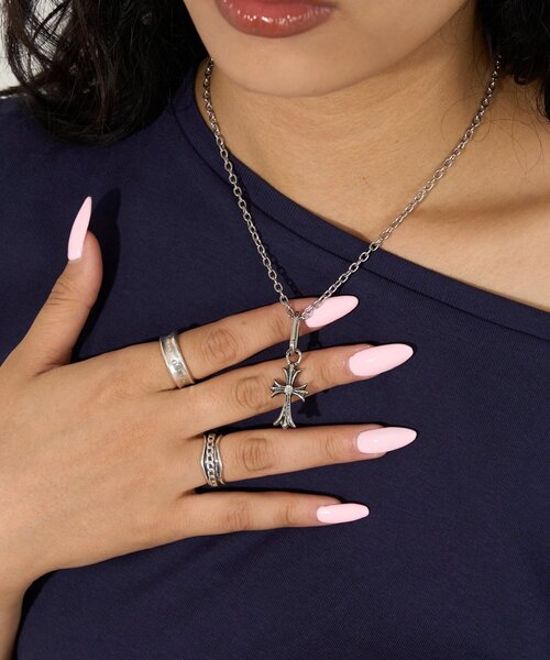 WHO'S WHO gallery(フーズフーギャラリー)の「【Sサイズ追加】クロスネックレス(ネックレス・レディース・シルバー・FREE/SMALL)」の4枚目の写真