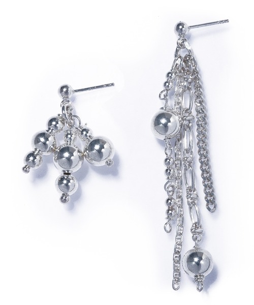 quip queint(クイップクエイント)の「【quip queint】bowling asymmetry pierce/ボウリング アシンメトリー ピアス(ピアス(両耳用)・レディース・シルバー・FREE)」の2枚目の写真