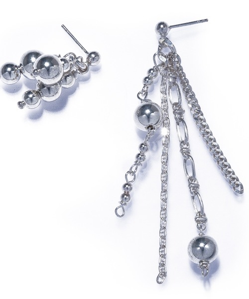 quip queint(クイップクエイント)の「【quip queint】bowling asymmetry pierce/ボウリング アシンメトリー ピアス(ピアス(両耳用)・レディース・シルバー・FREE)」の3枚目の写真