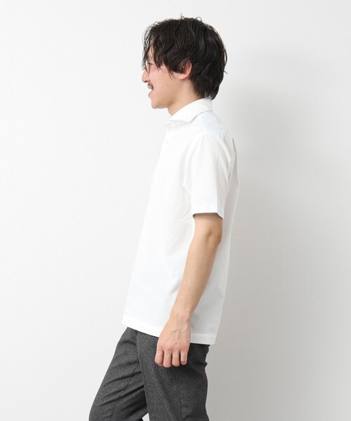 NOLLEY’S(ノーリーズ)の「《ビジカジ対応》サッカーニットテープポロ ビズポロ 25SS(ポロシャツ・メンズ・ネイビー/ブルー系その他/ホワイト/サックスブルー/ピンク系その他/グレー系その他・S/M/L/XL)」の18枚目の写真