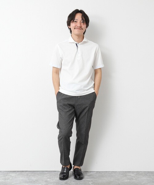 NOLLEY’S(ノーリーズ)の「《ビジカジ対応》サッカーニットテープポロ ビズポロ 25SS(ポロシャツ・メンズ・ネイビー/ブルー系その他/ホワイト/サックスブルー/ピンク系その他/グレー系その他・S/M/L/XL)」の20枚目の写真