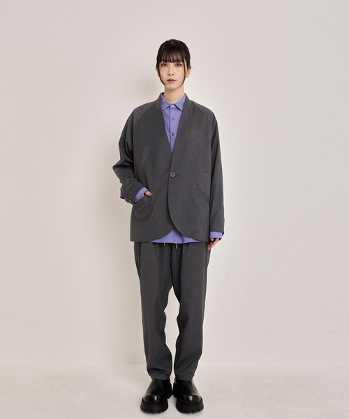 Nora Lily（ノラリリー）の「【Nora Lily】Shadow Stripe Design Pants（スラックス・メンズ・ライトベージュ/グレー/ネイビー・FREE）」の6枚目の写真