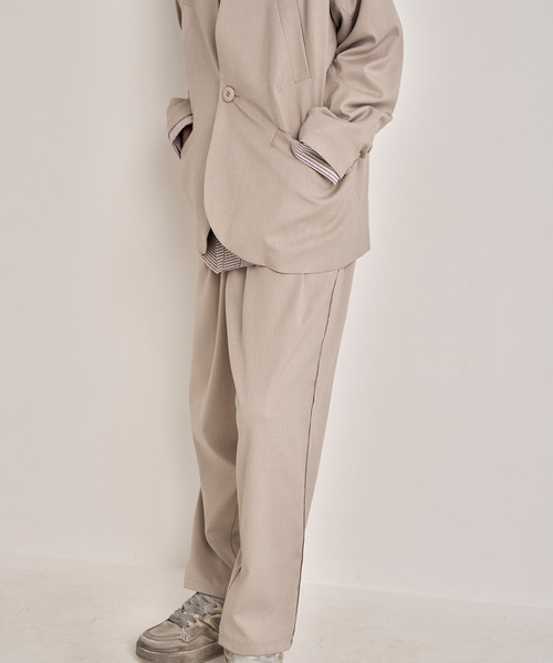 Nora Lily（ノラリリー）の「【Nora Lily】Shadow Stripe Design Pants（スラックス・メンズ・ライトベージュ/グレー/ネイビー・FREE）」の13枚目の写真