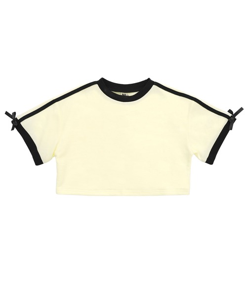 Bee des Bee（ビーデスビー）の「クロップド丈トップス（Tシャツ/カットソー・キッズ・ブラック/ブルーパープル/アイボリー・110cm/100cm/120cm/130cm/140cm/150cm）」の4枚目の写真