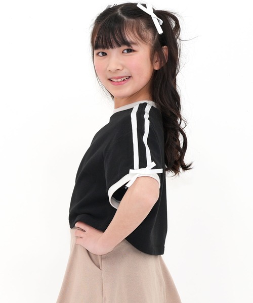 Bee des Bee（ビーデスビー）の「クロップド丈トップス（Tシャツ/カットソー・キッズ・ブラック/ブルーパープル/アイボリー・110cm/100cm/120cm/130cm/140cm/150cm）」の17枚目の写真