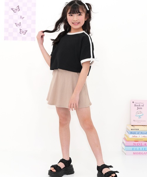 Bee des Bee（ビーデスビー）の「クロップド丈トップス（Tシャツ/カットソー・キッズ・ブラック/ブルーパープル/アイボリー・110cm/100cm/120cm/130cm/140cm/150cm）」の18枚目の写真