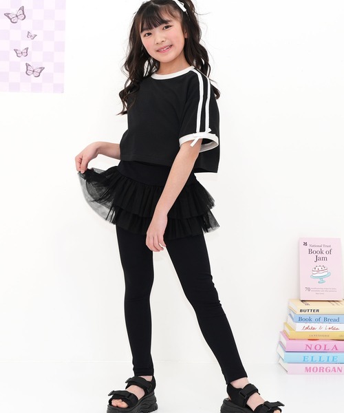 Bee des Bee（ビーデスビー）の「クロップド丈トップス（Tシャツ/カットソー・キッズ・ブラック/ブルーパープル/アイボリー・110cm/100cm/120cm/130cm/140cm/150cm）」の19枚目の写真