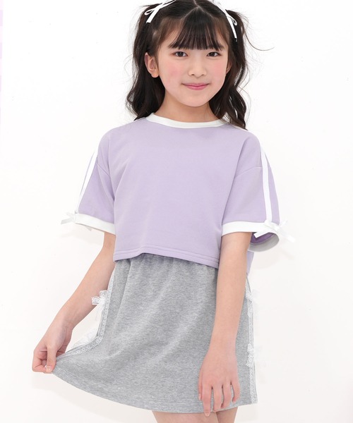 Bee des Bee（ビーデスビー）の「クロップド丈トップス（Tシャツ/カットソー・キッズ・ブラック/ブルーパープル/アイボリー・110cm/100cm/120cm/130cm/140cm/150cm）」の21枚目の写真