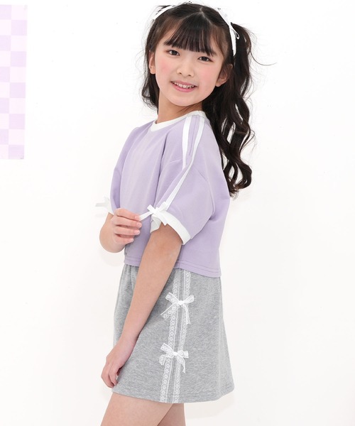 Bee des Bee（ビーデスビー）の「クロップド丈トップス（Tシャツ/カットソー・キッズ・ブラック/ブルーパープル/アイボリー・110cm/100cm/120cm/130cm/140cm/150cm）」の22枚目の写真