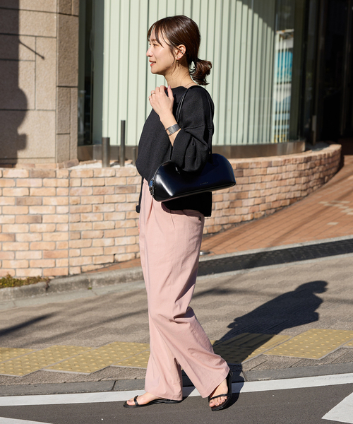 JOURNAL STANDARD(ジャーナルスタンダード)の「《追加2》ウォッシャブルコットンリネンVIS ストレートパンツ(その他パンツ・レディース・ピンク/ライトグレー/ブラック・38/36/40)」の7枚目の写真