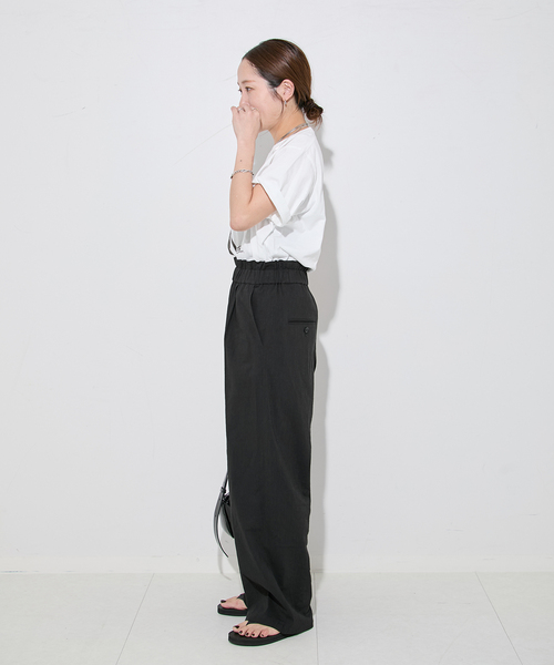 JOURNAL STANDARD(ジャーナルスタンダード)の「《追加2》ウォッシャブルコットンリネンVIS ストレートパンツ(その他パンツ・レディース・ピンク/ライトグレー/ブラック・38/36/40)」の8枚目の写真