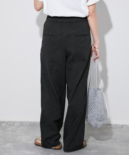 JOURNAL STANDARD(ジャーナルスタンダード)の「《追加2》ウォッシャブルコットンリネンVIS ストレートパンツ(その他パンツ・レディース・ピンク/ライトグレー/ブラック・38/36/40)」の9枚目の写真