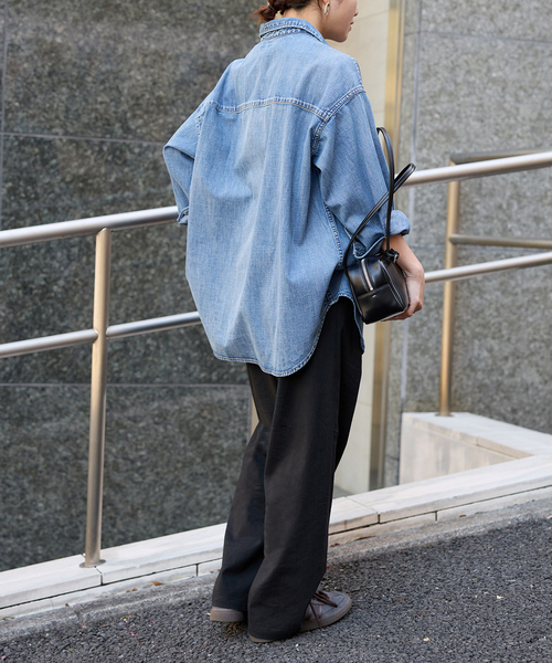 JOURNAL STANDARD(ジャーナルスタンダード)の「《追加2》ウォッシャブルコットンリネンVIS ストレートパンツ(その他パンツ・レディース・ピンク/ライトグレー/ブラック・38/36/40)」の12枚目の写真