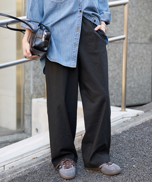 JOURNAL STANDARD(ジャーナルスタンダード)の「《追加2》ウォッシャブルコットンリネンVIS ストレートパンツ(その他パンツ・レディース・ピンク/ライトグレー/ブラック・38/36/40)」の16枚目の写真