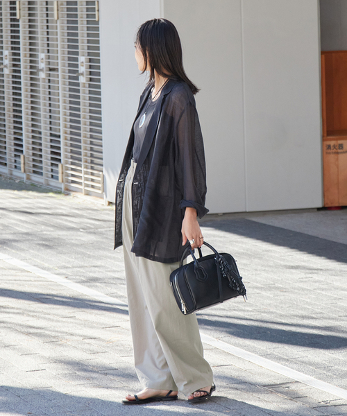 JOURNAL STANDARD(ジャーナルスタンダード)の「《追加2》ウォッシャブルコットンリネンVIS ストレートパンツ(その他パンツ・レディース・ピンク/ライトグレー/ブラック・38/36/40)」の18枚目の写真