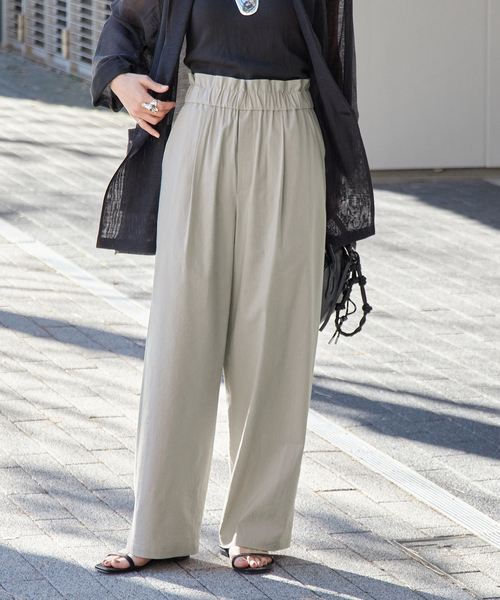JOURNAL STANDARD(ジャーナルスタンダード)の「《追加2》ウォッシャブルコットンリネンVIS ストレートパンツ(その他パンツ・レディース・ピンク/ライトグレー/ブラック・38/36/40)」の19枚目の写真