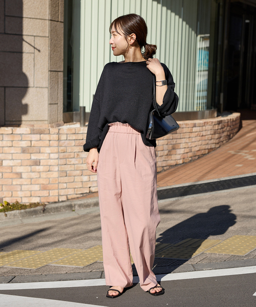 JOURNAL STANDARD(ジャーナルスタンダード)の「《追加2》ウォッシャブルコットンリネンVIS ストレートパンツ(その他パンツ・レディース・ピンク/ライトグレー/ブラック・38/36/40)」の22枚目の写真
