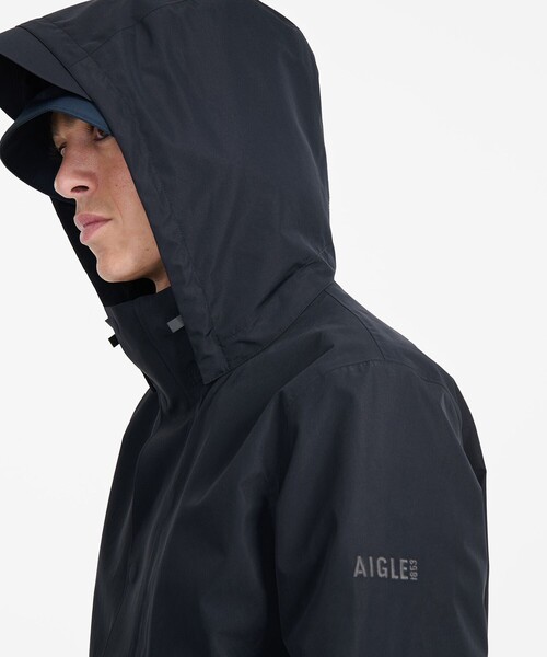 新品タグ付き　AIGLE 撥水カロンブフーデッドジャケット　マウンテンパーカー AIGLE マウンテンパーカー ウインドブレーカー 透湿防水