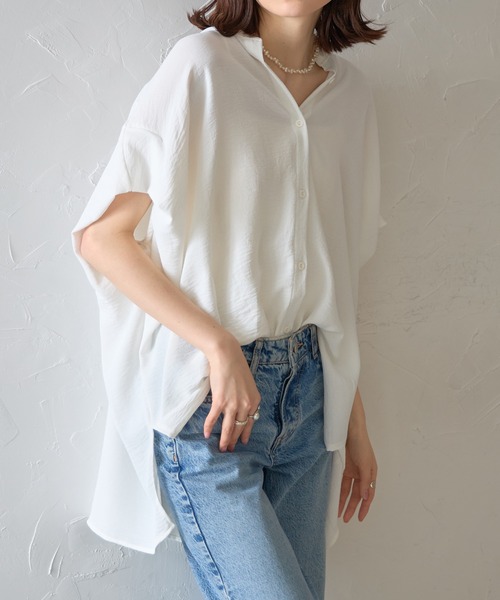 ブラウス レディース シャツ フレンチスリーブ シフォン シャツブラウス とろみ 楽天市場】ブラウス レディース シャツ フレンチスリーブ