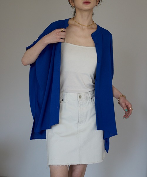 each（イーチ）の「フレンチスリーブとろみブラウス（シャツ/ブラウス・レディース・ホワイト/グリーン/レッド/ネイビー/ブルー・FREE）」の22枚目の写真