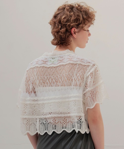 セール】ODAKHA / crazy lace short knit(クレイジーレースショート丈