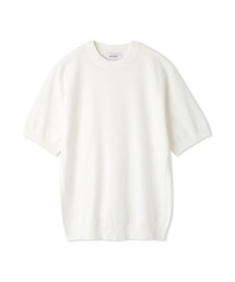 アウール（AOURE） マイクロボーダー ニットTシャツ Mサイズ アウール（AOURE） マイクロボーダー ニットTシャツ Mサイズ