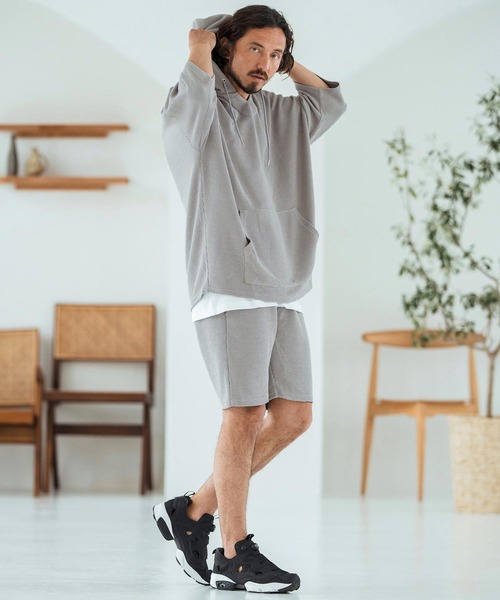 Magine(マージン)の「mp13468-Textured Knit-Like Fabric Short Pants ショートパンツ(その他パンツ・メンズ・ブラック/グレー/ベージュ・44/46/48)」の19枚目の写真