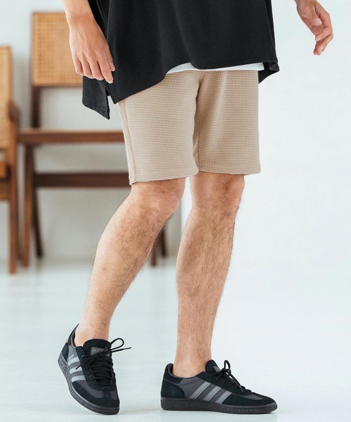 Magine(マージン)の「mp13468-Textured Knit-Like Fabric Short Pants ショートパンツ(その他パンツ・メンズ・ブラック/グレー/ベージュ・44/46/48)」の13枚目の写真