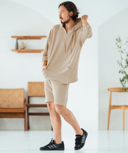 Magine(マージン)の「mp13468-Textured Knit-Like Fabric Short Pants ショートパンツ(その他パンツ・メンズ・ブラック/グレー/ベージュ・44/46/48)」の8枚目の写真