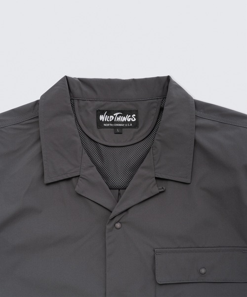 WILD THINGS（ワイルドシングス）の「OPEN COLLAR POCKET SHIRT（シャツ/ブラウス・メンズ・グレー/ブラック・L/M）」の4枚目の写真