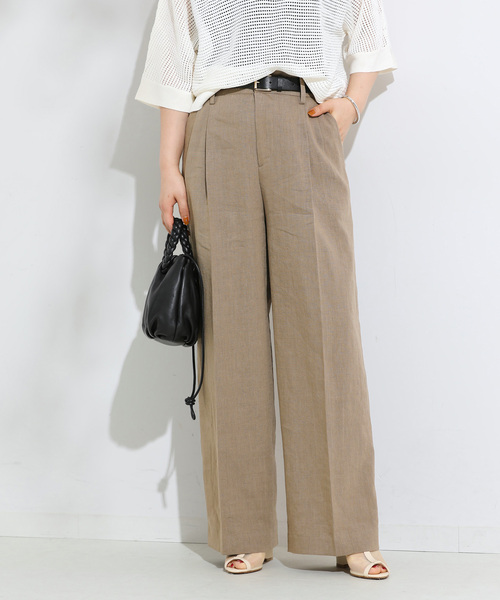 セール】リネン2タックパンツ（スラックス）｜journal standard