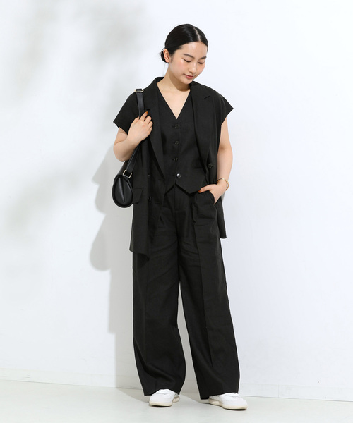 【未使用】journal standard L'essage　リネンパンツ セール】リネン2タックパンツ（スラックス）｜journal standard