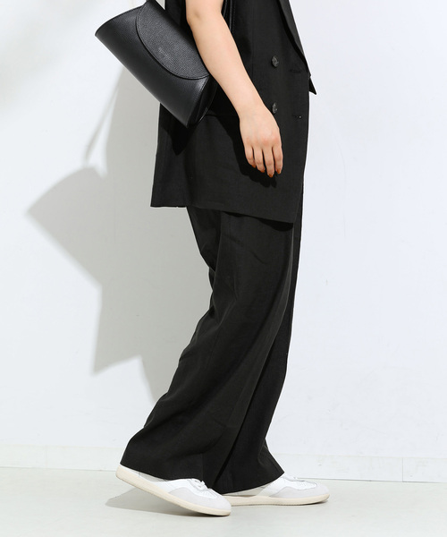 【未使用】journal standard L'essage　リネンパンツ セール】リネン2タックパンツ（スラックス）｜journal standard