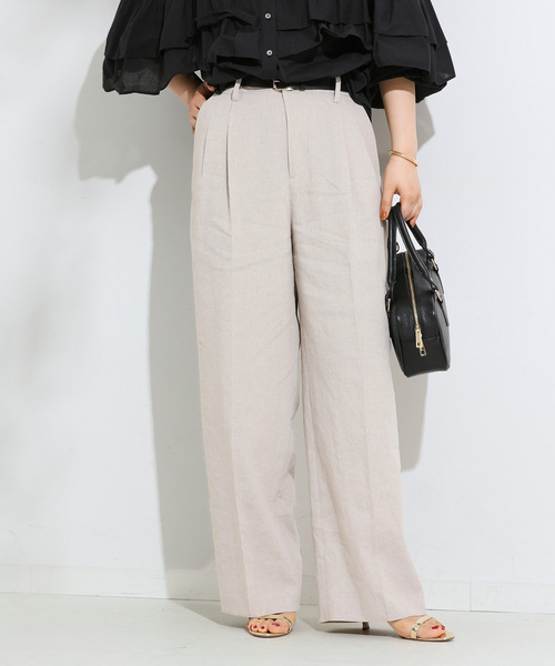 JOURNAL STANDARD リネンコットンタックパンツ 38 JOURNAL STANDARD relume（ジャーナルスタンダード レリューム