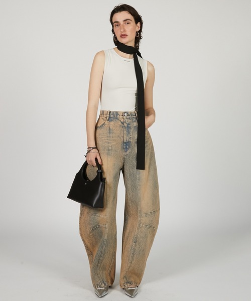 PRANK PROJECT（プランクプロジェクト）の「カーブコクーンデニム / Curved Cocoon Denim（デニムパンツ・レディース・ブラウン/ブルー/ブラック/ホワイト・36/38）」の18枚目の写真