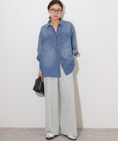 JOURNAL STANDARD relume（ジャーナルスタンダード　レリューム）の「《追加9》ワイドスウェットパンツ（スウェットパンツ・レディース・オートミール/ブラック系その他/グレー/アイボリー・FREE）」の7枚目の写真