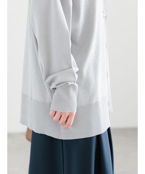 Te chichi(テチチ)の「カシュクールVネックミドルカーディガン(カーディガン/ボレロ・レディース・チャコールグレー/シルバー/ベージュ・F)」の20枚目の写真