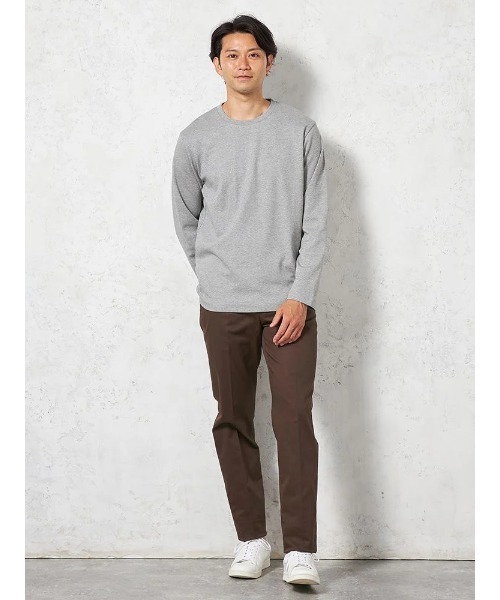 HARUYAMA（ハルヤマ）の「【抗菌防臭】シルケットスムース クルーネックTシャツ カジュアルインナー 無地 gim 通年（Tシャツ/カットソー・メンズ・ブラック/ホワイト/グレー・M/L/LL）」の9枚目の写真