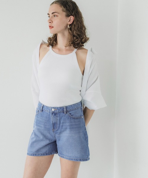 coca(coca)(コカ)の「デニムショートパンツ(デニムパンツ・レディース・ブラック/ブルー・S/M/L)」の4枚目の写真