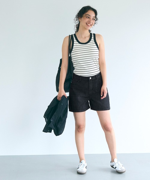 coca(coca)(コカ)の「デニムショートパンツ(デニムパンツ・レディース・ブラック/ブルー・S/M/L)」の10枚目の写真