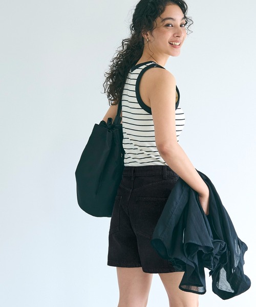 coca(coca)(コカ)の「デニムショートパンツ(デニムパンツ・レディース・ブラック/ブルー・S/M/L)」の12枚目の写真