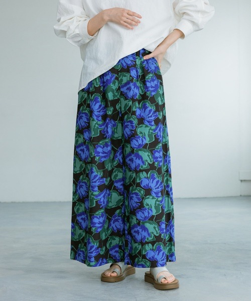 studio CLIP（スタディオクリップ）の「スーパーワイドマルシェパンツ[プチ・プラスサイズあり]（その他パンツ・レディース・イエロー/ブルー/ブラウン/レッド/ブラック・FREE/ﾌﾘｰ(L)/PF）」の5枚目の写真